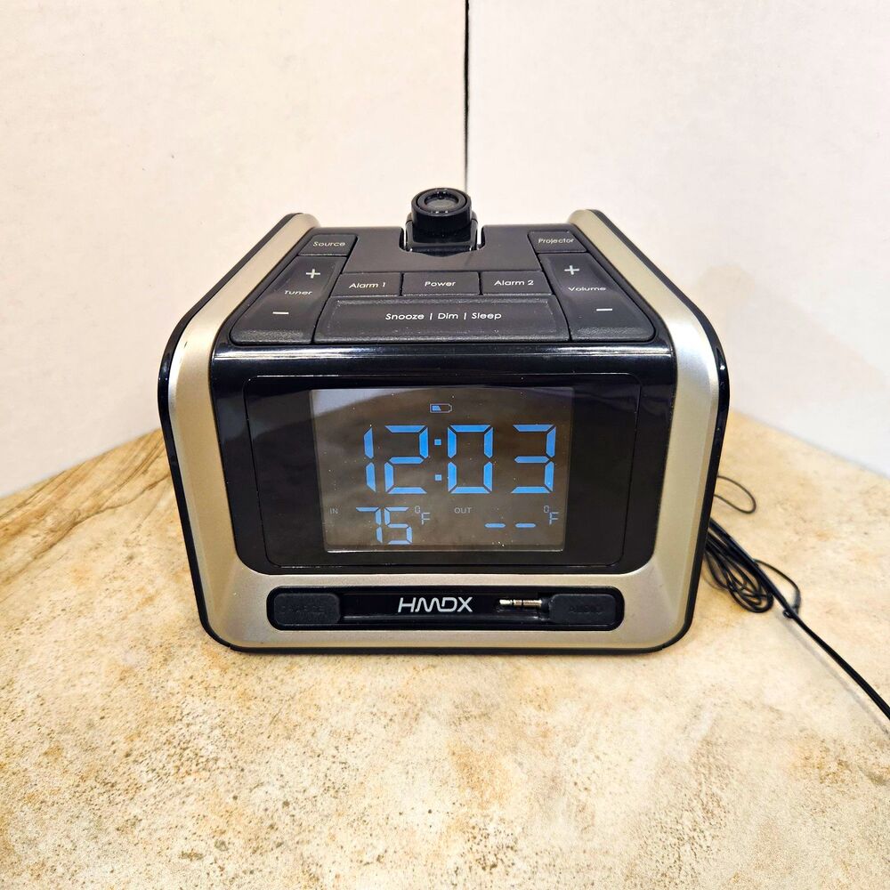 HMDX Sleep Station Plus Projection Weather Alarm Clock Base Station HX-B320